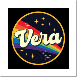 Vera // Rainbow In Space Vintage Style Posters and Art